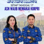 Jangan lupa, Setiap tanggal 17 Aparatur Sipil Negara (ASN) wajib mengenakan Seragam KORPRI sebagai wujud identitas, kebanggaan, serta komitmen dalam menjalankan tugas sebagai pelayan masyarakat.