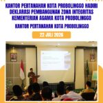 Deklarasi Pembangunan Zona Integritas menuju Wilayah Bebas dari Korupsi (WBK) dan Wilayah Birokrasi Bersih Melayani (WBBM) yang diselenggarakan oleh Kantor Kementerian Agama Kota Probolinggo