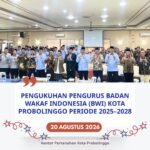 kegiatan Pengukuhan Pengurus Badan Wakaf Indonesia (BWI) Kota Probolinggo Periode 2025–2028