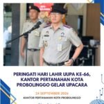 Upacara dalam rangka memperingati Hari Lahir Undang-Undang Pokok Agraria (UUPA) ke-66