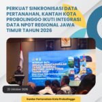 Kantor Pertanahan Kota Probolinggo melalui Seksi Penataan dan Pemberdayaan mengikuti kegiatan Integrasi Data Neraca Penatagunaan Tanah (NPGT) Regional Provinsi Jawa Timur Tahun Anggaran 2026 pada Kamis (22/10).